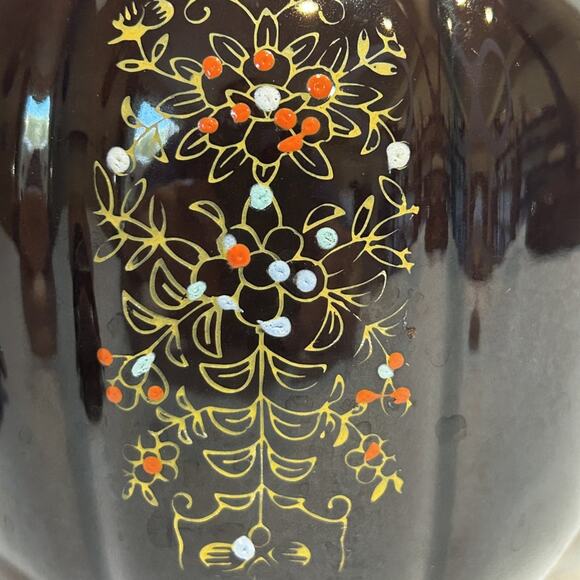 Vintage Moriage Japanese "Brown Betty" Teapot Handpainted - Picture 3 of 7